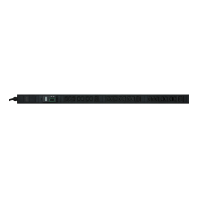 APC Easy Rack PDU, Metered, 0U, 3 Phase, 11kW, 230V, 16A, 21 x C13 and 3 x C19 outlets, IEC60309 3P+N+PE inlet - 1